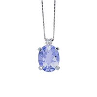 Halskette Promesse Dame in Gold Tanzanite 0.45 Ct COV641TA - COV641TA